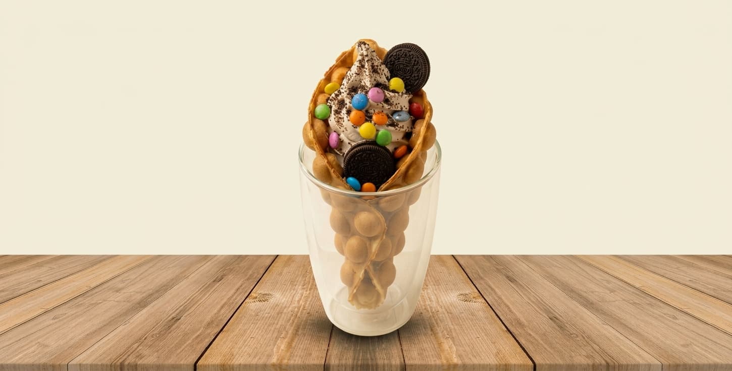 バブルワッフル（オレオ＆チョコ）